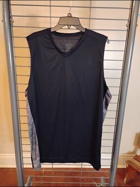 Augusta Sportswear Black Athletic Tank with Gray Side Panels